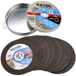 Rezací kotúč na oceľ/nehrdzavejúcu oceľ, 10ks, 125x1,0x22,2mm EXTOL PREMIUM Rezací kotúč na oceľ/nehrdzavejúcu oceľ, 10ks, 125x1,0x22,2mm EXTOL PREMIUM
