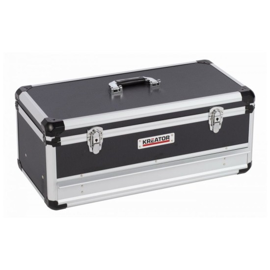 KRT640603B Hliníkový kufrík 620x300x255mm 1 zásuvka KREATOR