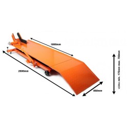 Zdvíhacia rampa, motocyklová plošina 450kg MAR-POL