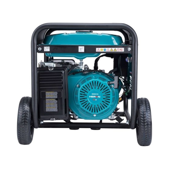 Benzínový generátor 15HP/6,8kW (400V), 5,5kW (230V), podvozok HERON
