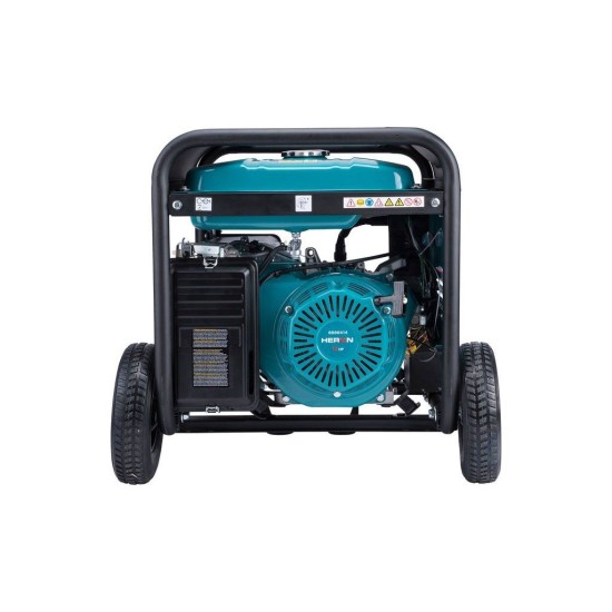 Benzínový generátor 15HP/6,8kW (400V), 5,5kW (230V), elektrický štartér, podvozok HERON Benzínový generátor 15HP/6,8kW (400V), 5,5kW (230V), elektrický štartér, podvozok HERON