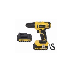 POWX00435 Akumulátorový skrutkovač/vŕtačka 20V, LI-ION, 2 akumulátory POWERPLUS