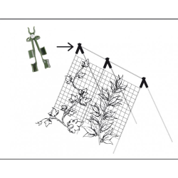 Krížový konektor pre záhradné stĺpy 16mm, 3ks, nastaviteľný