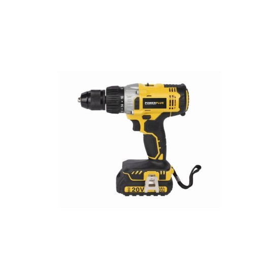 POWX00445 Akumulátorový príklepový skrutkovač/vŕtačka 2x20V, 2.0Ah, LI-ION POWERPLUS