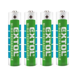 Nabíjateľné batérie, 4ks, AAA (HR03), 1.2V, 1000mAh, NiMh EXTOL ENERGY