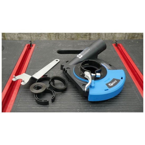 Kryt na odsávanie prachu s okrajom kefy pre uhlové brúsky GEKO 125 mm Kryt na odsávanie prachu s okrajom kefy pre uhlové brúsky GEKO 125 mm