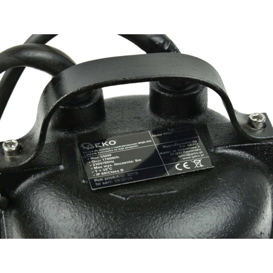 Kalové čerpadlo pre studňu a septik 550W s plavákovou liatinou WQD-055 GEKO Kalové čerpadlo pre studňu a septik 550W s plavákovou liatinou WQD-055 GEKO