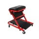Montážne mobilné ležadlo, stolička 2v1 čierno-červená MAR-POL