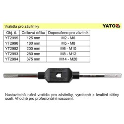 Vratidlo pro závitníky M4-M12 délka 280mm YATO Vratidlo pro závitníky M4-M12 délka 280mm YATO