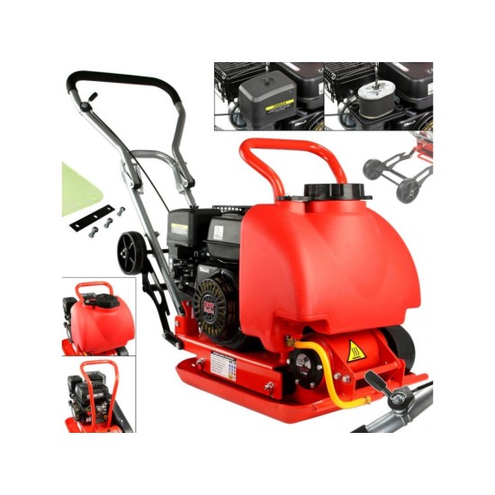 Vibračná doska MP-80, 11kN, nádrž na vodu 20l, gumová rohož MAR-POL Vibračná doska MP-80, 11kN, nádrž na vodu 20l, gumová rohož MAR-POL