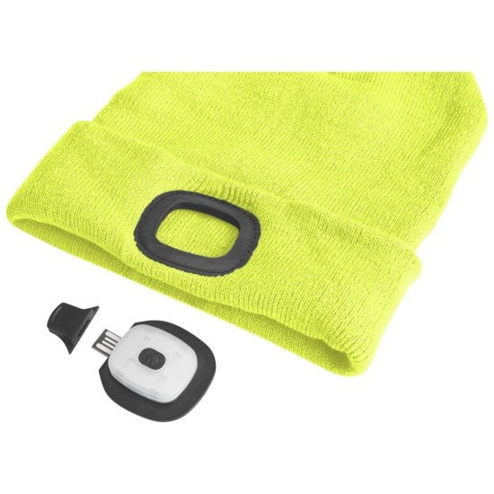 Šiltovka s čelovkou 45lm, dobíjacia, USB, žiarivková žltá, univerzálna veľkosť EXTOL LIGHT