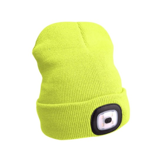 Šiltovka s čelovkou 45lm, dobíjacia, USB, žiarivková žltá, univerzálna veľkosť EXTOL LIGHT