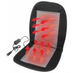 Vyhrievaný poťah sedadla s termostatom 12V LADDER sivý