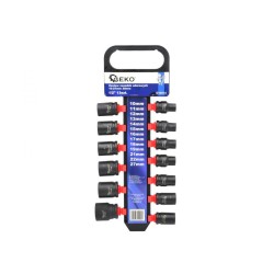 Nástrčné hlavice 1/2", 13 ks 10-27 mm, 38 mm, GEKO Nástrčné hlavice 1/2", 13 ks 10-27 mm, 38 mm, GEKO