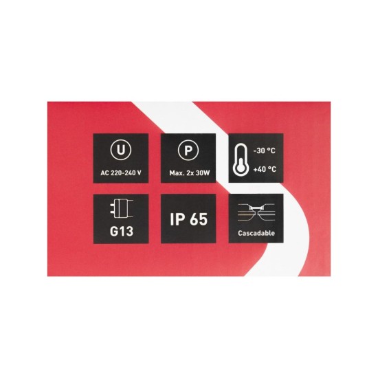 RSM 119 Trubicové prachotěsné svítidlo pro 2 LED trubice 120 cm RETLUX