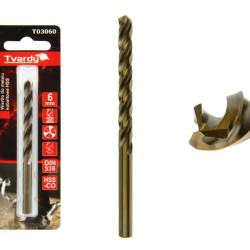 Kobaltový vrták HSS-Co, M35, 6mm TVARDY