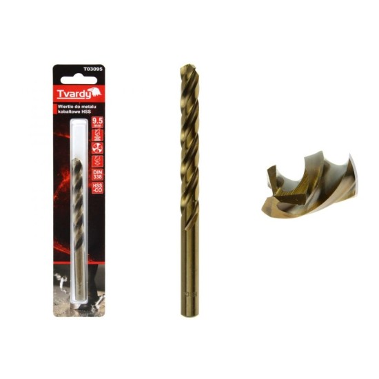 Kobaltový vrták HSS-Co, M35, 9.5mm TVARDY Kobaltový vrták HSS-Co, M35, 9.5mm TVARDY