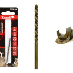 Kobaltový vrták do kovu HSS-Co, M35, 3mm TVARDY