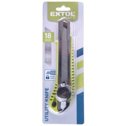 Odlamovací nôž s kovovou výstužou, 18mm EXTOL CRAFT Odlamovací nôž s kovovou výstužou, 18mm EXTOL CRAFT