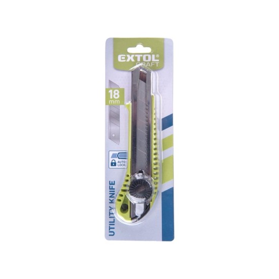 Odlamovací nôž s kovovou výstužou, 18mm EXTOL CRAFT Odlamovací nôž s kovovou výstužou, 18mm EXTOL CRAFT