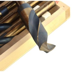 Súprava 8 vrtákov HSS-Co 14-25,5 mm na oceľ a drevo GEKO