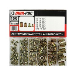 Nitovacie matice, sada 150ks, M3-M10, oceľ MAR-POL