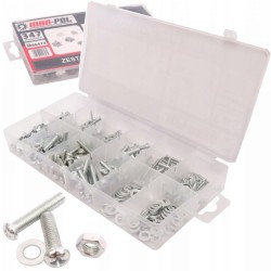 Sada skrutiek, matíc a podložiek 347ks MAR-POL Sada skrutiek, matíc a podložiek 347ks MAR-POL