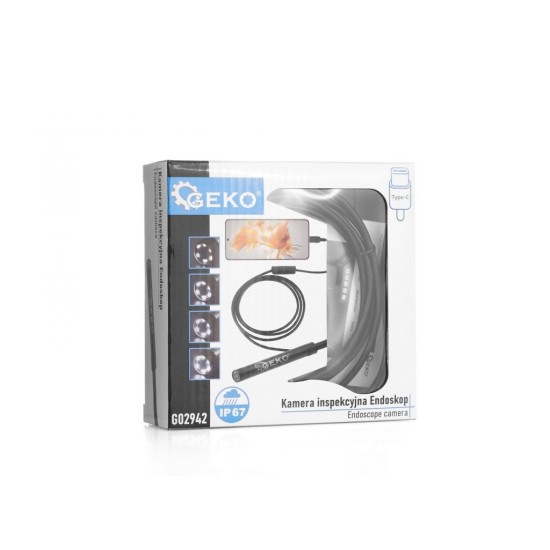 Inšpekčná kamera, endoskop 5.5mm, 2m, USB C / USB 2.0 GEKO Inšpekčná kamera, endoskop 5.5mm, 2m, USB C / USB 2.0 GEKO
