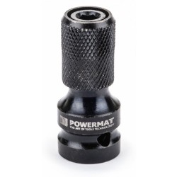 1/2" štvorcový na 1/4" HEX adaptér pre rázové uťahováky POWERMAT 1/2" štvorcový na 1/4" HEX adaptér pre rázové uťahováky POWERMAT