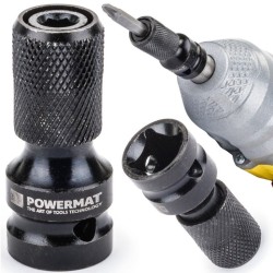 1/2" štvorcový na 1/4" HEX adaptér pre rázové uťahováky POWERMAT