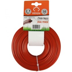 Vystužená šnúrka, štvorcový profil, 50m, 2.7mm DEMON