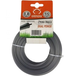 Zosilnená šnúra, okrúhly profil, 15m, 3mm DEMON Zosilnená šnúra, okrúhly profil, 15m, 3mm DEMON