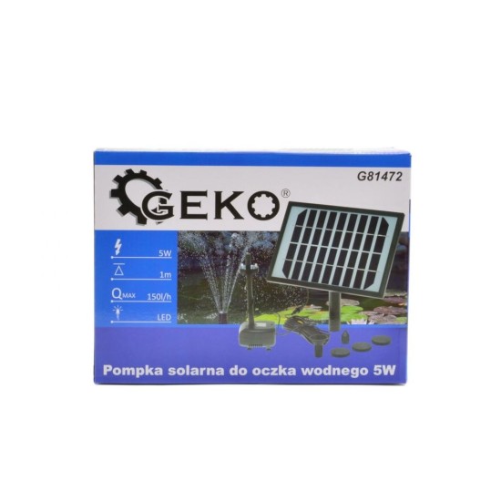 Solárne čerpadlo 5W pre záhradné jazierko GEKO