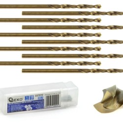 Kobaltový vrták do kovu HSS-Co, DIN 338, 1mm, 10ks GEKO