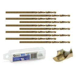 Kobaltový vrták do kovu HSS-Co, DIN 338, 1mm, 10ks GEKO