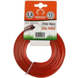 Vystužená šnúrka, štvorcový profil, 15m, 3mm DEMON