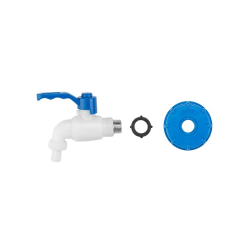 Uzáver pre IBC nádobu na vodu, vnútorný závit S60x6, kohútik s oceľovým závitom 1/2" a tesnením Uzáver pre IBC nádobu na vodu, vnútorný závit S60x6, kohútik s oceľovým závitom 1/2" a tesnením