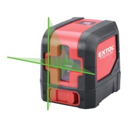 Zelený čiarový laser 1H1V krížový samonivelačný EXTOL PREMIUM