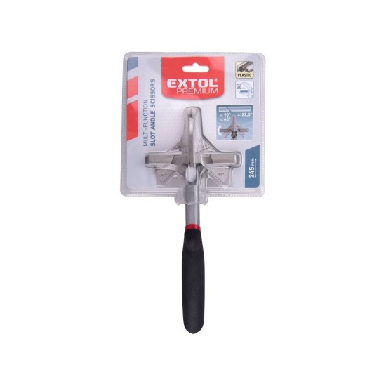 Multifunkčné nožnice - uhlové nožnice na plast. Koľajnice/profily, 240 mm EXTOL