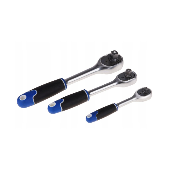 Račňa 1/2", 3/8", 1/4", sada 3ks Quick Release GEKO Račňa 1/2", 3/8", 1/4", sada 3ks Quick Release GEKO