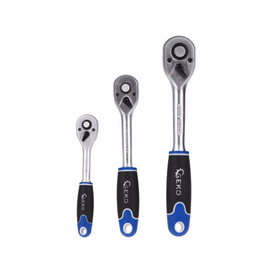 Račňa 1/2", 3/8", 1/4", sada 3ks Quick Release GEKO Račňa 1/2", 3/8", 1/4", sada 3ks Quick Release GEKO