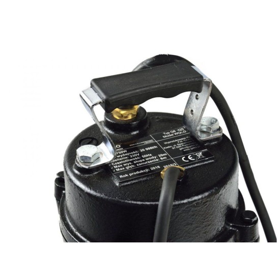 Liatinové kalové čerpadlo pre studňu a septik 750W s plavákom WQCD-0,75 GEKO Liatinové kalové čerpadlo pre studňu a septik 750W s plavákom WQCD-0,75 GEKO