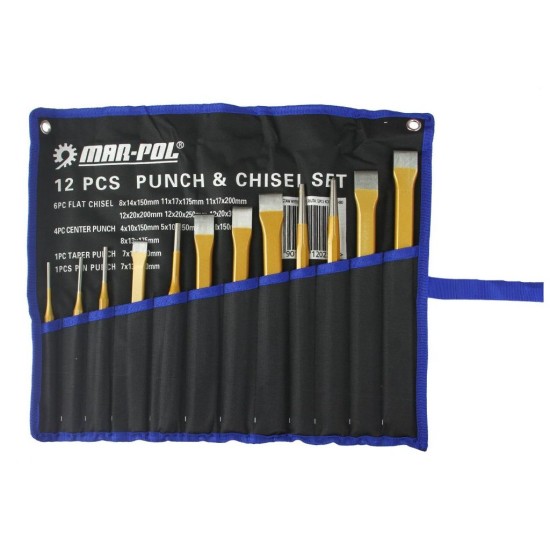 Sada razníkov a dlát 12ks MAR-POL Sada razníkov a dlát 12ks MAR-POL