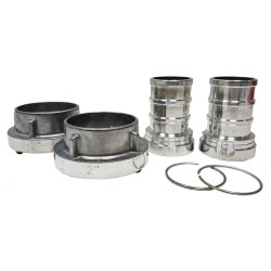 Rýchlospojky pre požiarne hadice, 2ks, 52mm (2"), predĺžené, leštené MAR-POL