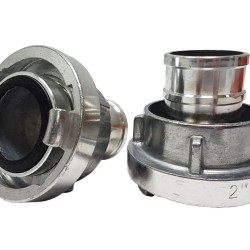 Rýchlospojky pre požiarne hadice, 2ks, 52mm (2"), predĺžené, leštené MAR-POL