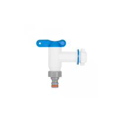 Záhradný ventil PP vstup 3/4", koncovka 3/4" s konektorom, biela Záhradný ventil PP vstup 3/4", koncovka 3/4" s konektorom, biela