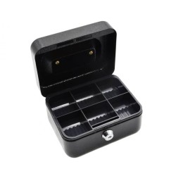 Prenosná pokladnička s plastovým organizérom na mince 150x120x80mm, 2 kľúče GEKO