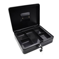 Prenosná pokladnička s plastovým organizérom 300x240x90mm, 2 kľúče GEKO