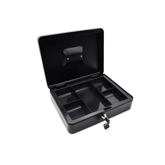 Prenosná pokladnička s plastovým organizérom 300x240x90mm, 2 kľúče GEKO