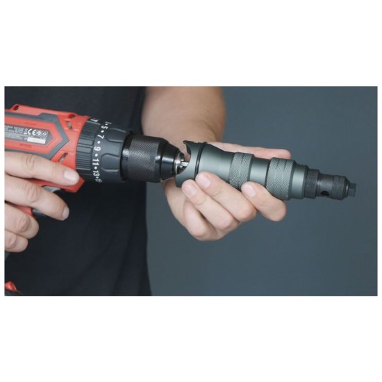 Nitovací nástavec na vŕtačku, na trhacie nity 2,4-4,8mm, CrMoV FORTUM Nitovací nástavec na vŕtačku, na trhacie nity 2,4-4,8mm, CrMoV FORTUM